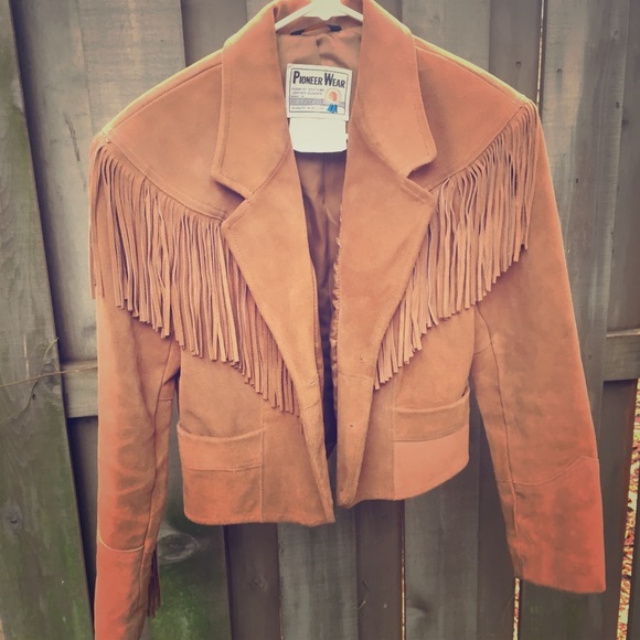 Pioneer Wear Jackets & Blazers - Vintage Leather Jacket with Fringe